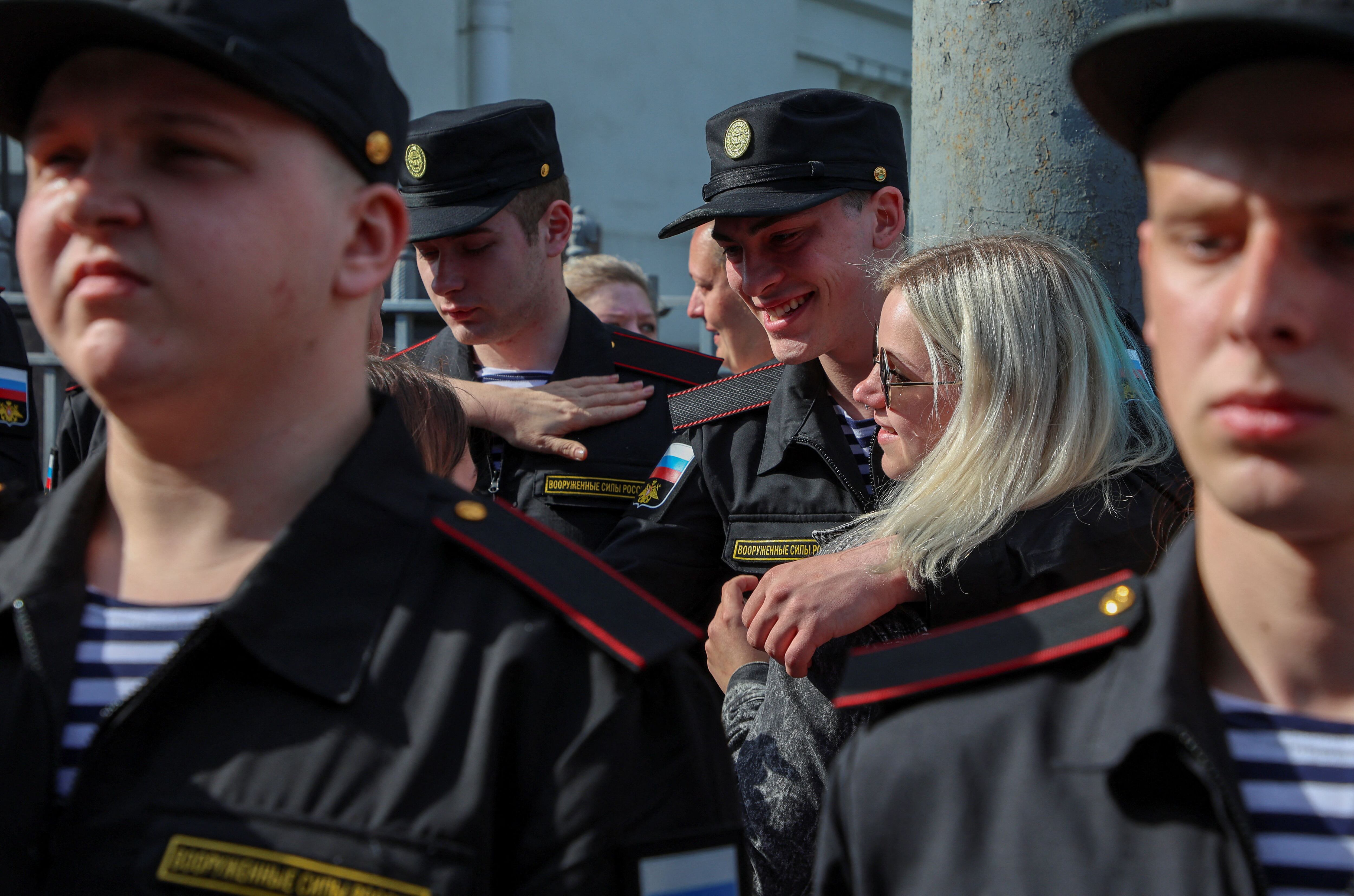 Conscriptos rusos en San Petersburgo (REUTERS/Anton Vaganov)