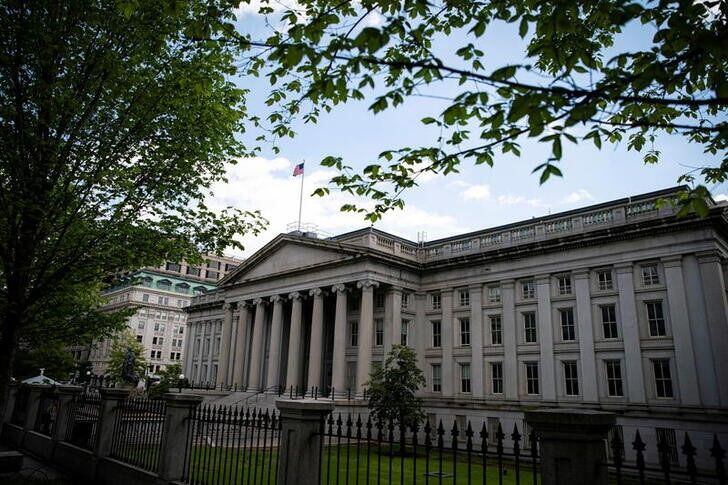 El Departamento del Tesoro, en Washington, EEUU. Abril 25, 2021. REUTERS/Al Drago/Archivo