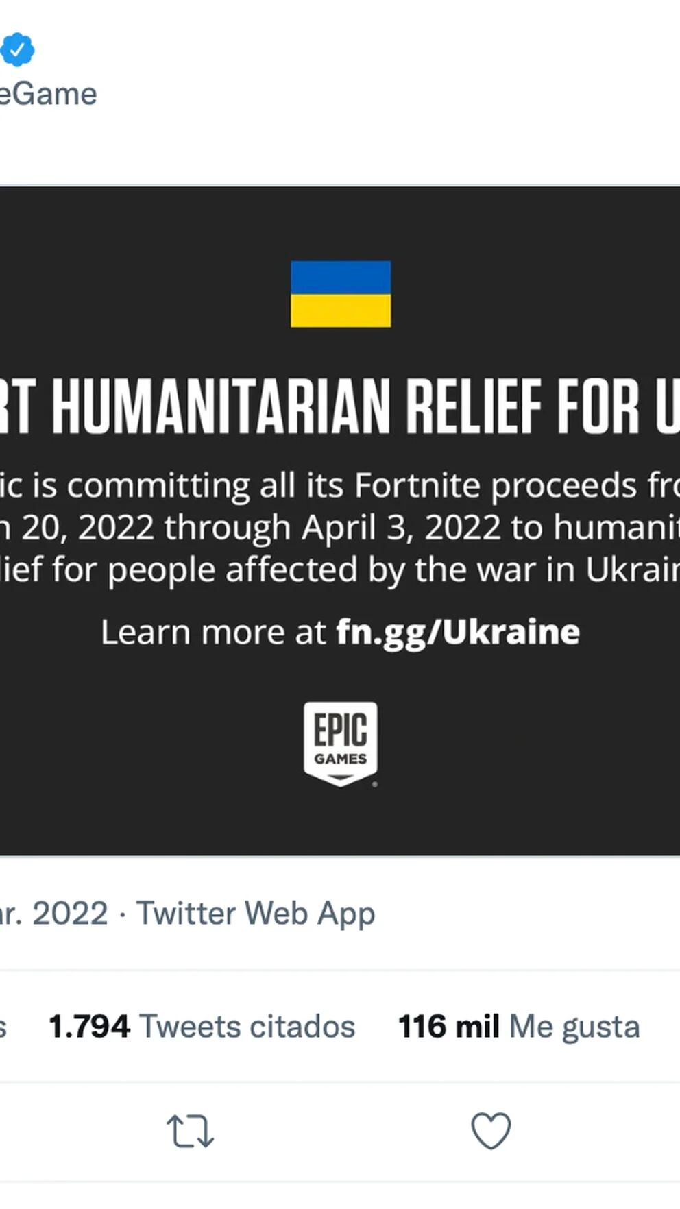 Fortnite: Epic doa lucros para ajuda humanitária na Ucrânia, fortnite