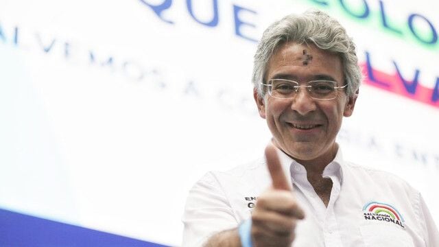 Candidate Enrique Gómez denounced censorship of regional media that did not allow him to participate in the presidential debate. Photo: Colprensa.