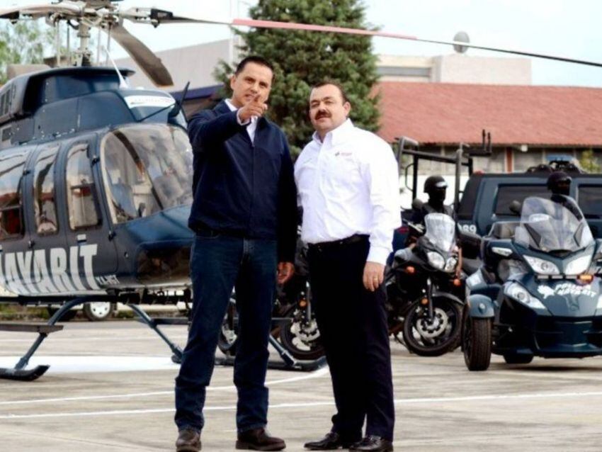 Roberto Sandoval y el exfiscal Edgar Veytia. Foto: Fiscalía de Nayarit