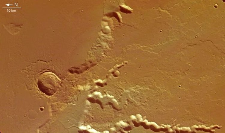 La Fosa de las Medusas es un enorme depósito volcánico (NASA)