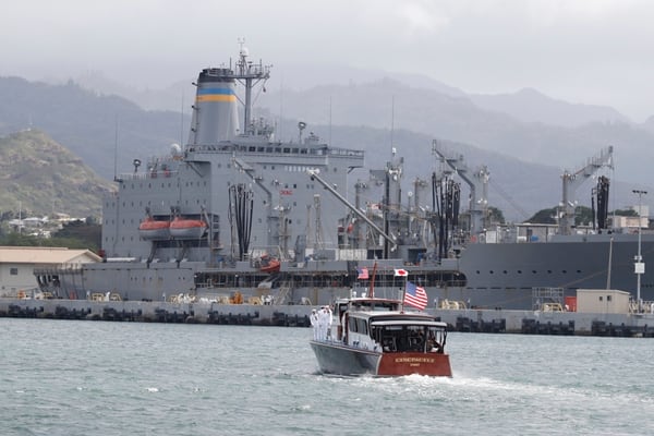 Hawaii alberga una importante estación naval de la Marina de Estados Unidos. En la foto un buque en Pearl Harbor (AP)