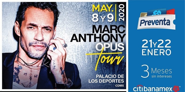 Con esta gira, el cantante de origen puertorriqueño, pretende promocionar su más reciente material discográfico, llamado Opus. (Foto: Ocesa)