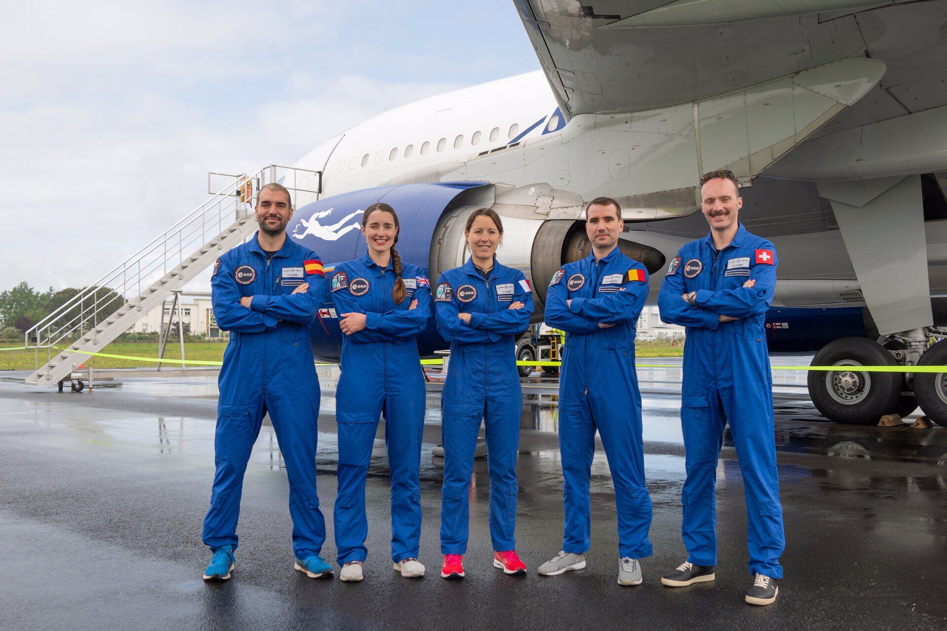 22/04/2024 Pablo Álvarez Fernández se ha graduado como astronauta este lunes 22 de abril junto a sus compañeros Sophie Adenot, Rosemary Coogan, Raphaël Liégeois y Marco SieberSOCIEDAD ESA - A. CONIGLI