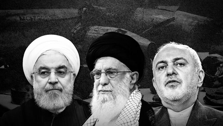 Hassan Rouhani, el Ayatollah Khamenei y el canciller Mohamad Zarif, protagonistas de la escalada en el Golfo Pérsico