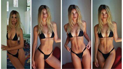 También publicó varias instantáneas en las que lució un diminuto bikini negro (Foto: Instagram de Emily Ratajkowski)