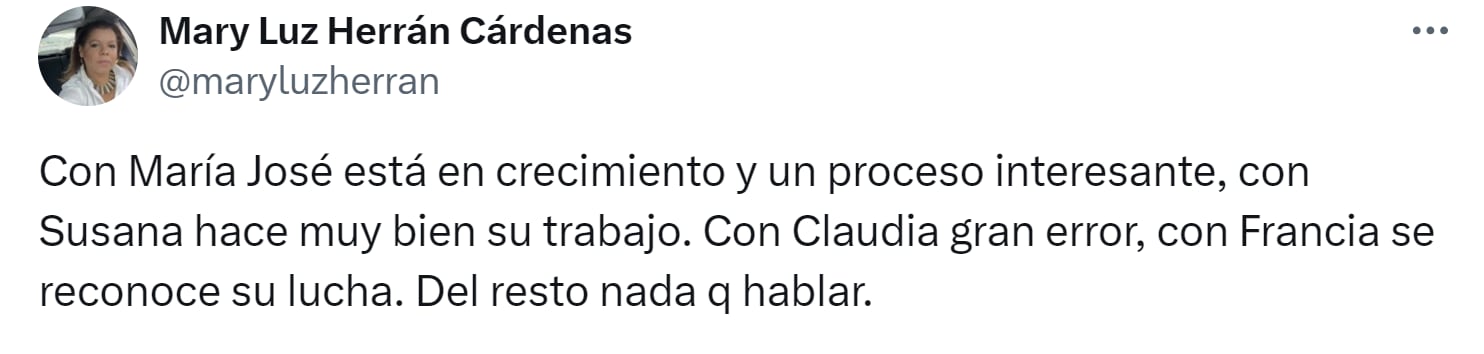 Mary Luz Herrán, exesposa de Gustavo Petro, señaló que sería un error que Claudia López fuera candidata de la izquierda - crédito X