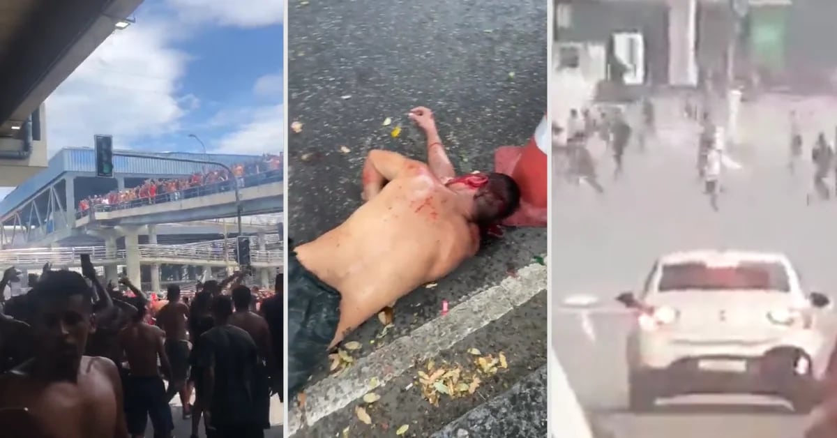 The shocking images of the pitched battle between Flamengo fans and Vasco da Gama which left two seriously injured