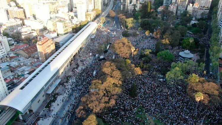 El masivo acto que Macri encabezó en Belgrano (Lihueel Althabe)