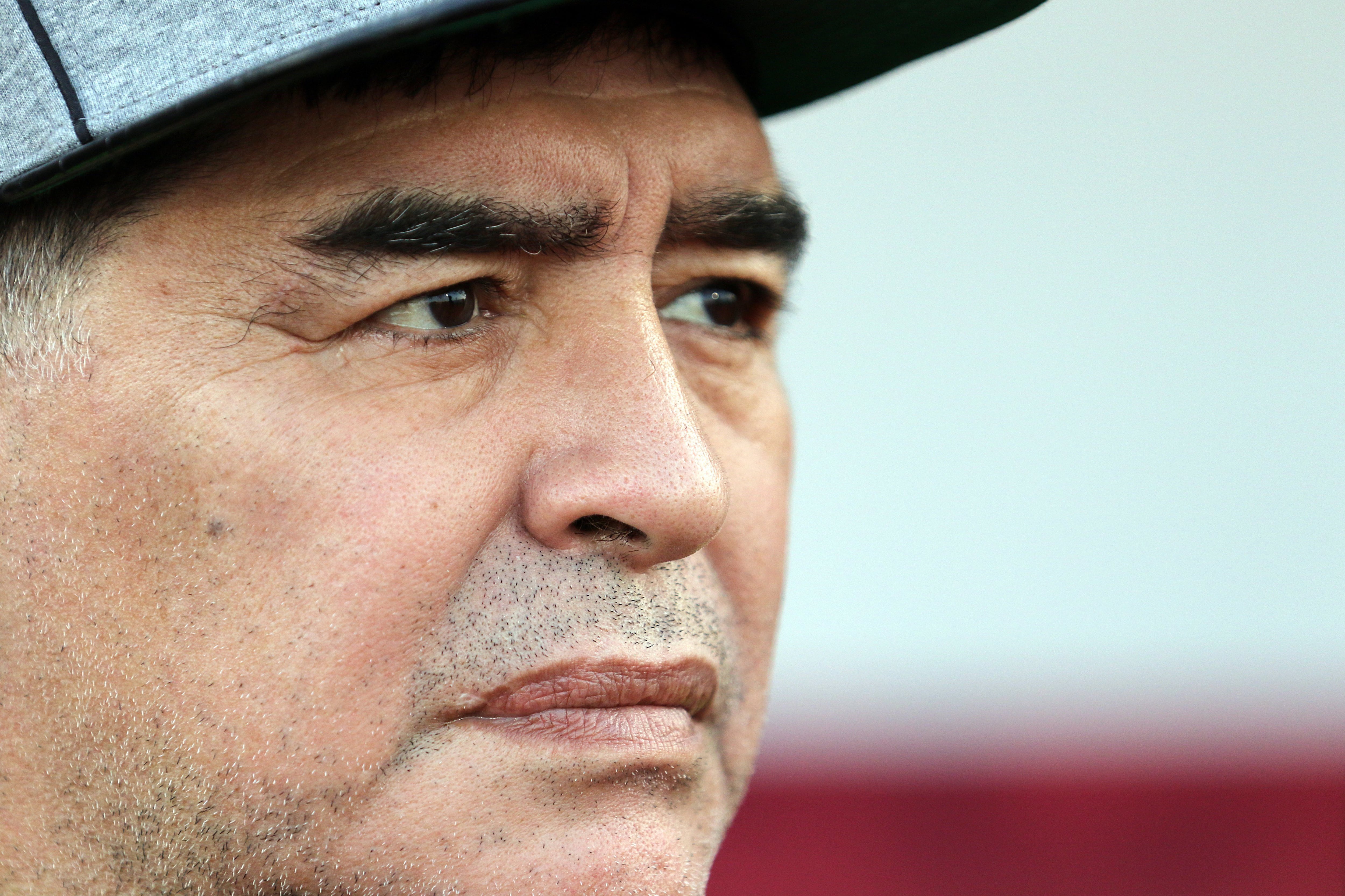 El fallecido ex futbolista argentino Diego Armando Maradona (EFE/ Mahmoud Khaled)
