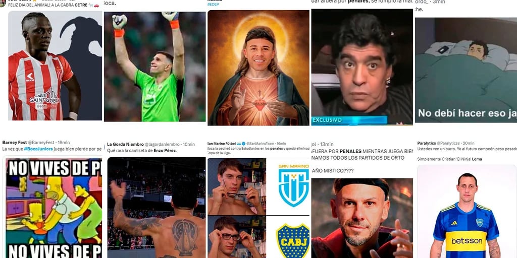 Los mejores memes de la eliminación de Boca por penales ante Estudiantes: la patada de Lema y la burla de River por Enzo Pérez