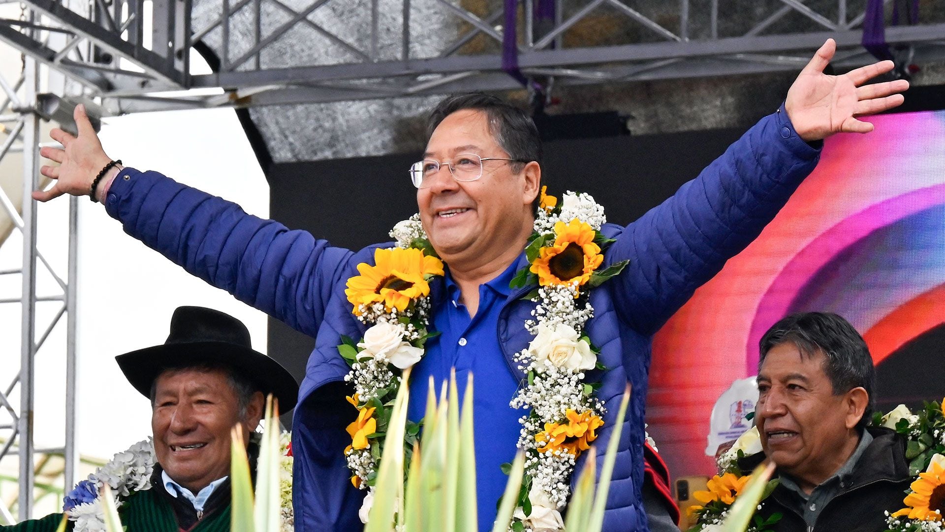 Arce festeja el aniversario del partido oficialista de Bolivia sin Evo Morales