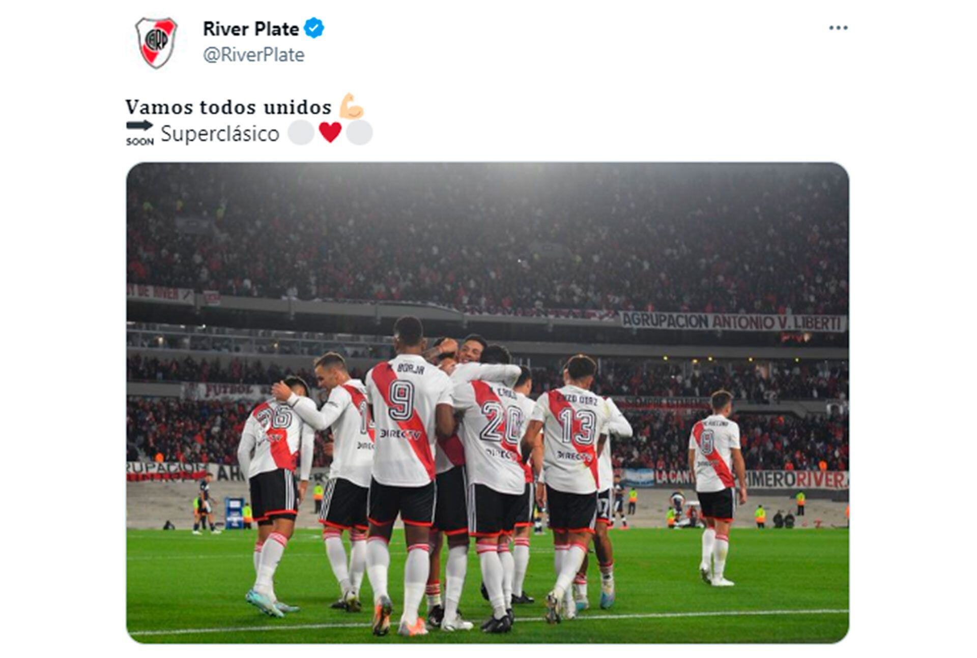 River previa Superclasico tuit SF