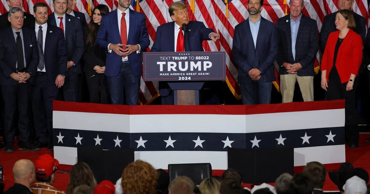 Donald Trump llama a la unidad nacional tras su victoria en Iowa: «Es hora de que nuestro país se una»