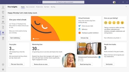 En la plataforma Viva, la categoría Insights es un módulño que busca ayudar a las personas a desconectarse y aprovechar su tiempo.