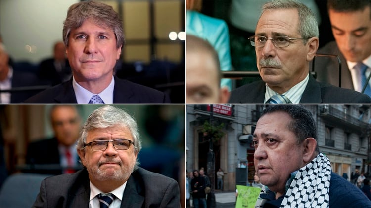 Amado Boudou, Ricardo Jaime, Juan Pablo Schiavi y Luis D'Elia