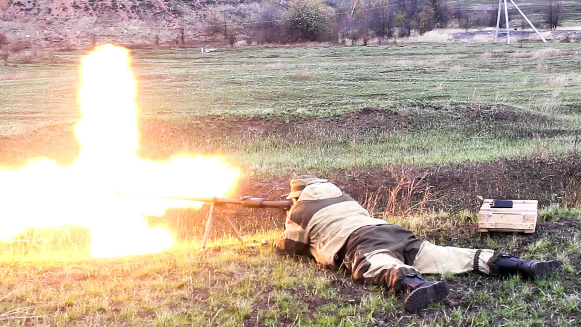 Brigada insurgente del Donbass, región oriental de Ucrania controlada por fuerzas prorrusas.