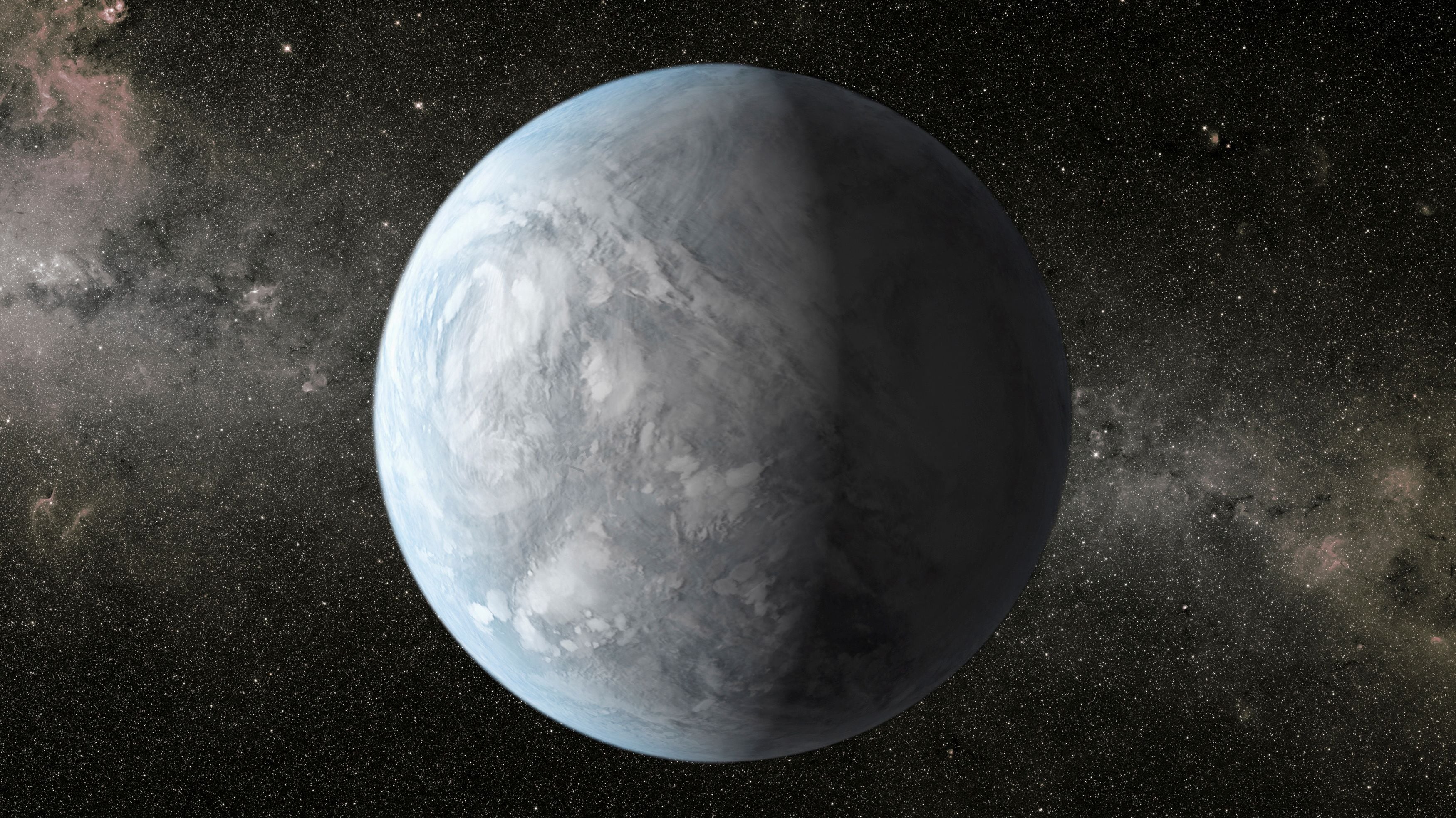 El exoplaneta Kepler-62e es retratado por la NASA está ubicado a 1200 años luz de la Tierra. (REUTERS/NASA Ames/JPL-Caltech) 