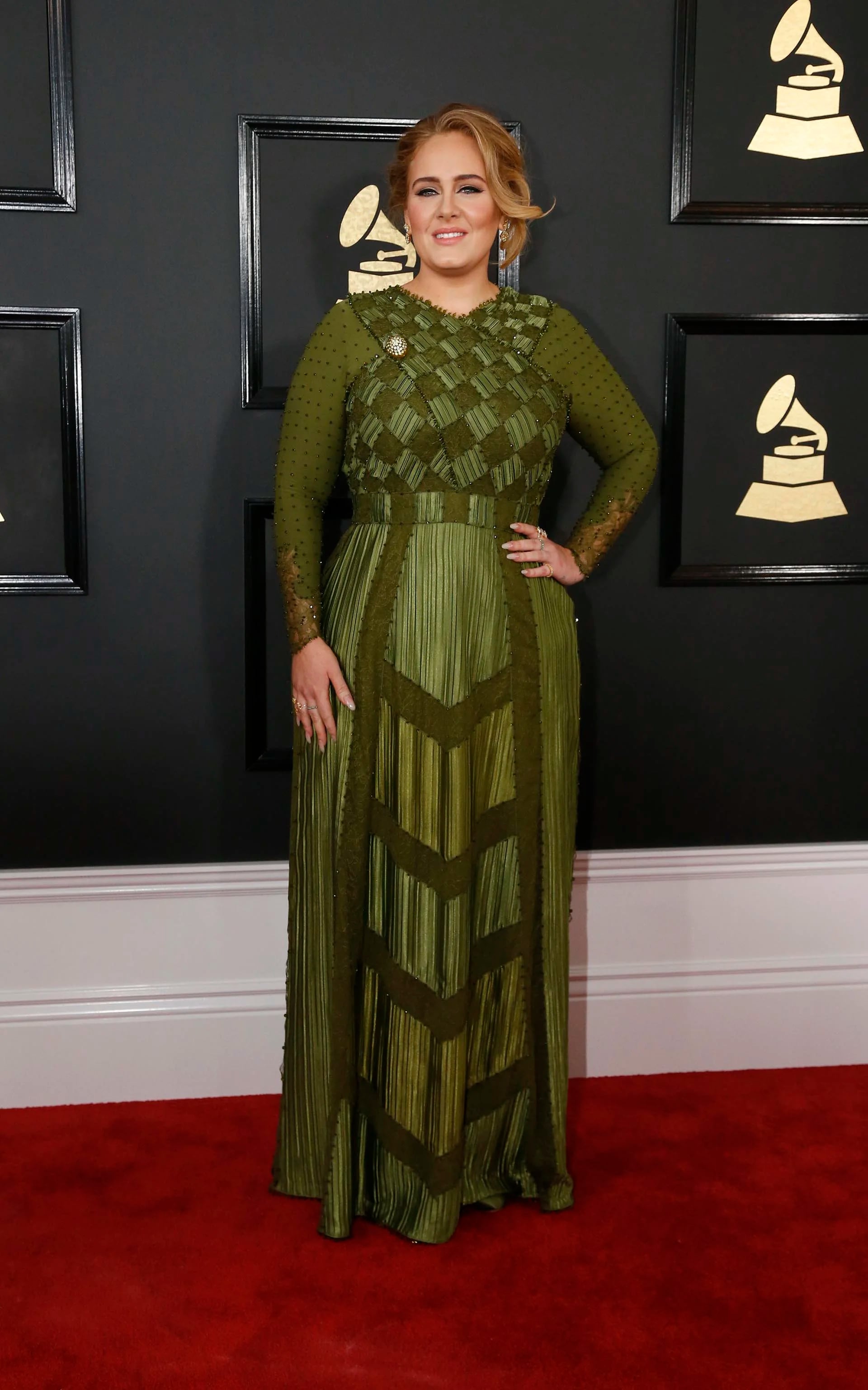 Adele en la entrega de los premios Grammy (REUTERS/Mario Anzuoni)