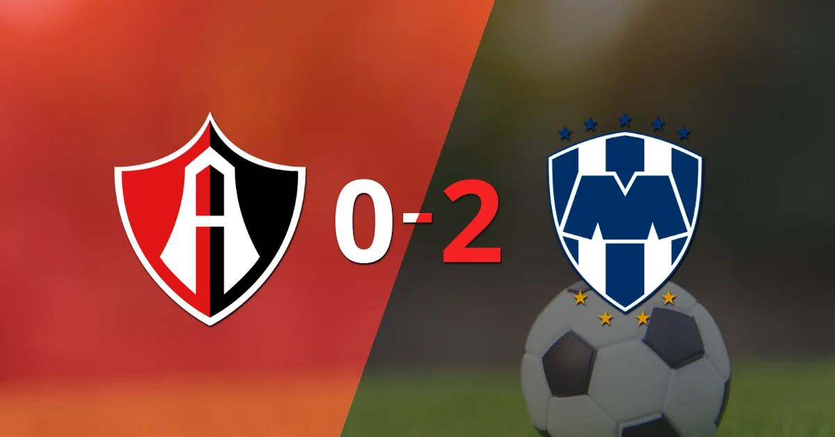 At home, Atlas lost 2-0 to CF Monterrey