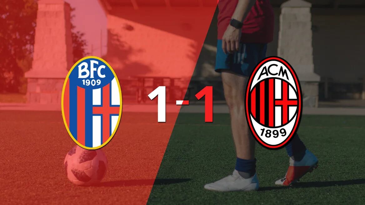 Reparto de puntos en el empate a uno entre Bologna y Milan