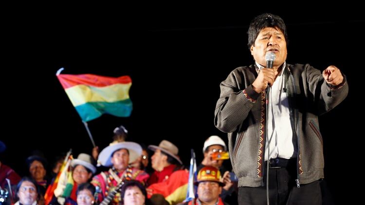 Evo Morales en El Alto, Bolivia (REUTERS/David Mercado)