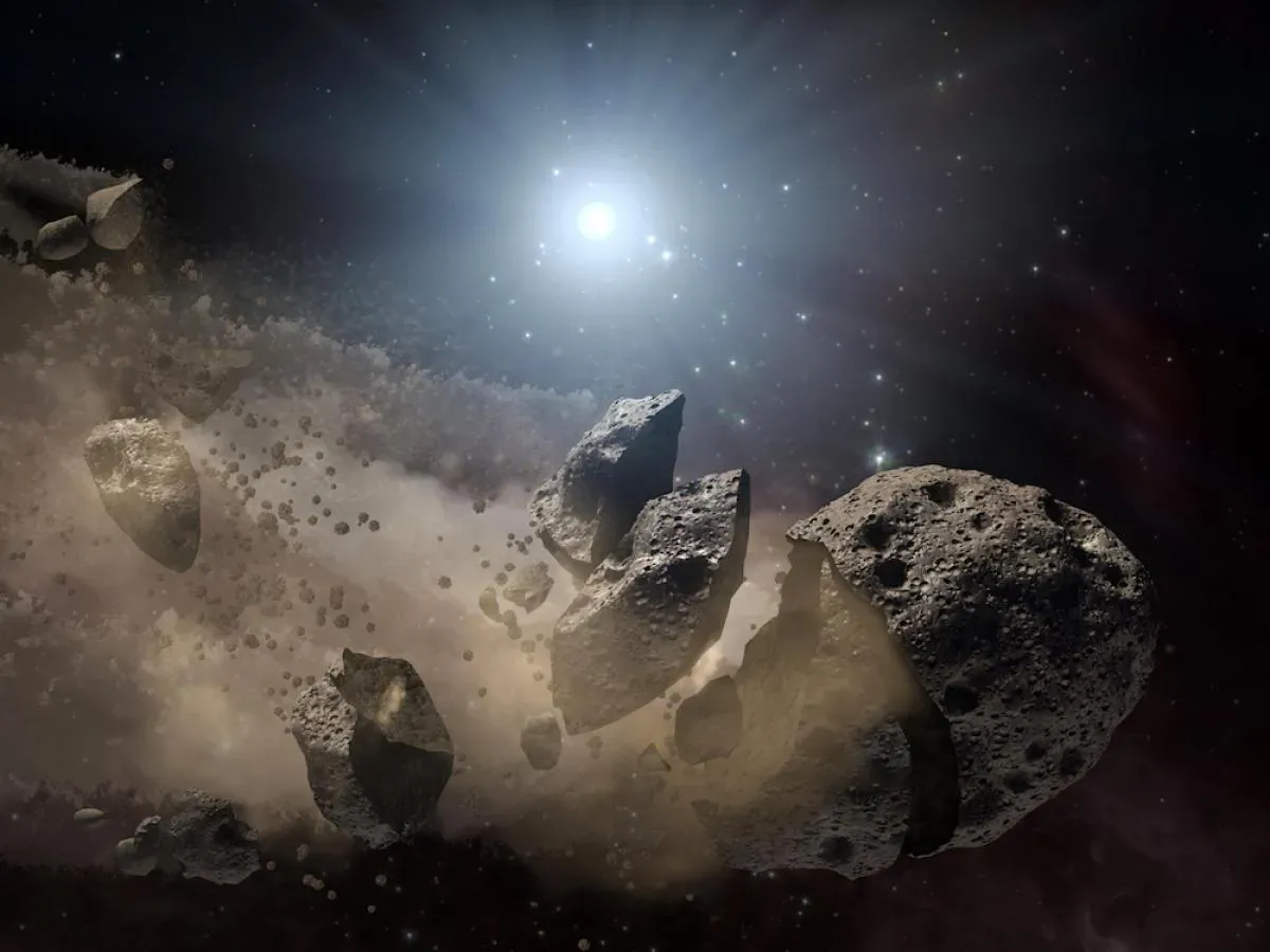 Asteroids in space.  (photo: Business Insider Spain)
