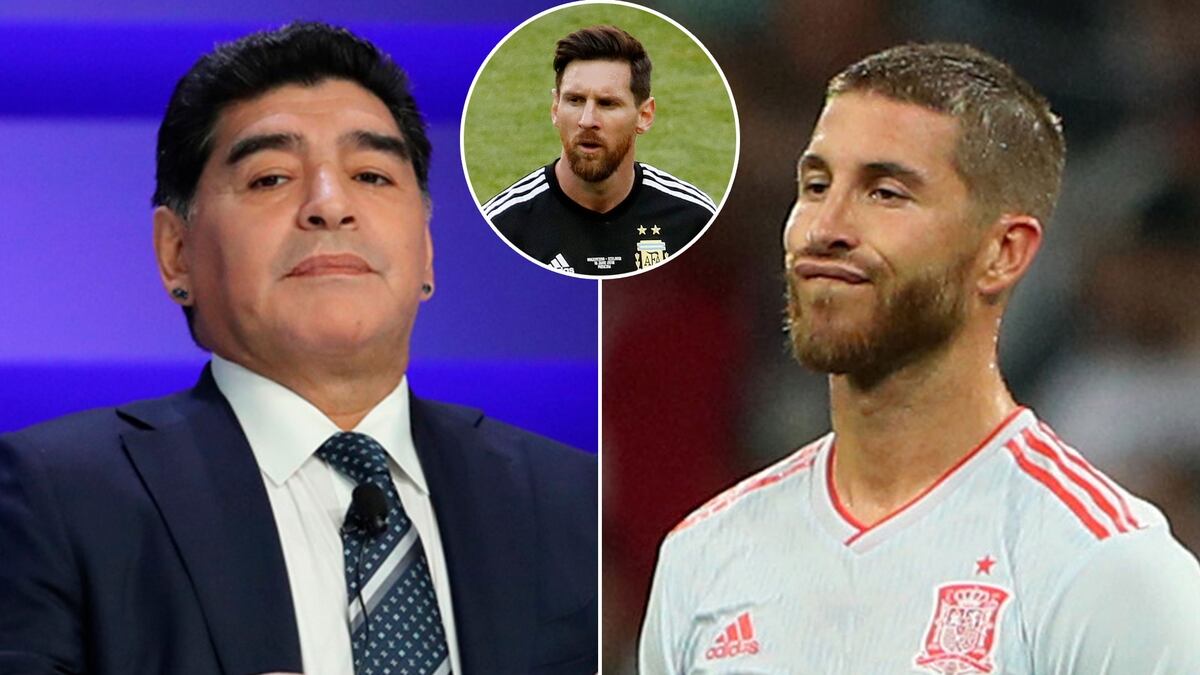 La lapidaria respuesta de Sergio Ramos a Diego Maradona con Lionel Messi de por medio