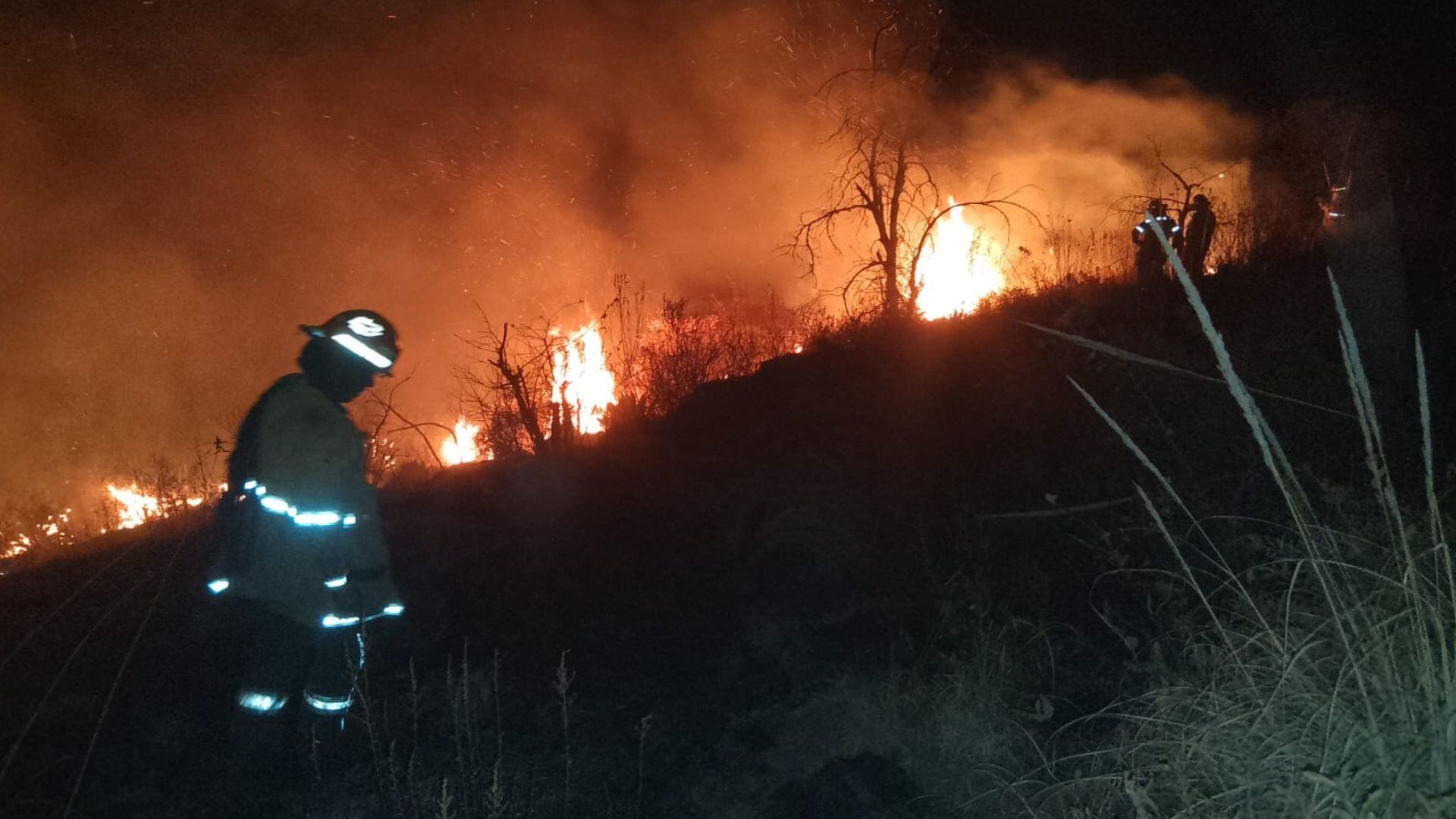 Incendio Bomberos Atizapán de Zaragoza incendio forestal  zona México Nuevo