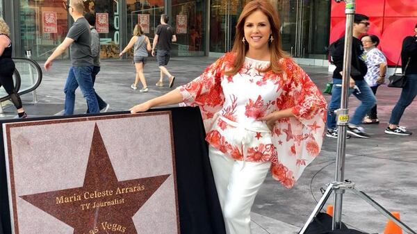La periodista puertorriqueÃ±a MarÃ­a Celeste ArrarÃ¡s se sumÃ³ al prestigioso grupo de celebridades y famosos que han recibido su estrella en el paseo de las estrellas de Las Vegas Boulevard. Telemundo