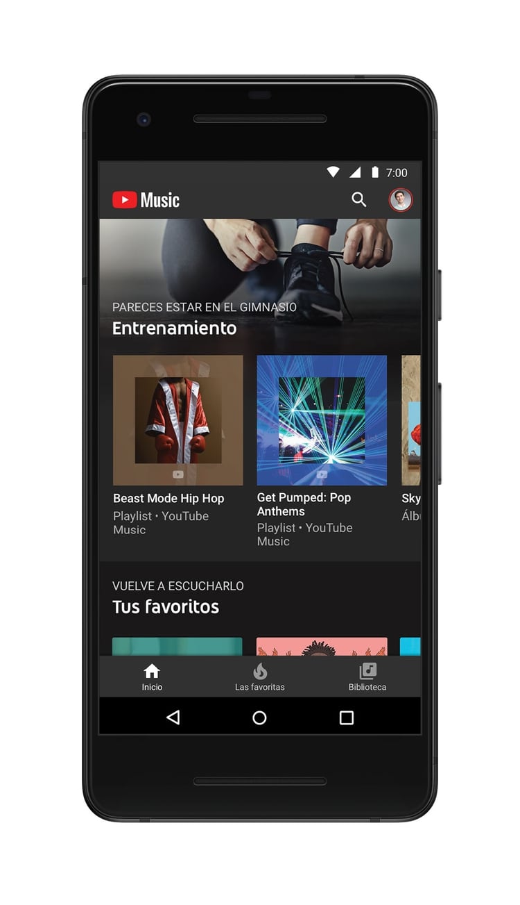 YouTube Music ofrece sugerencias según el sitio donde se encuentre el usuario.
