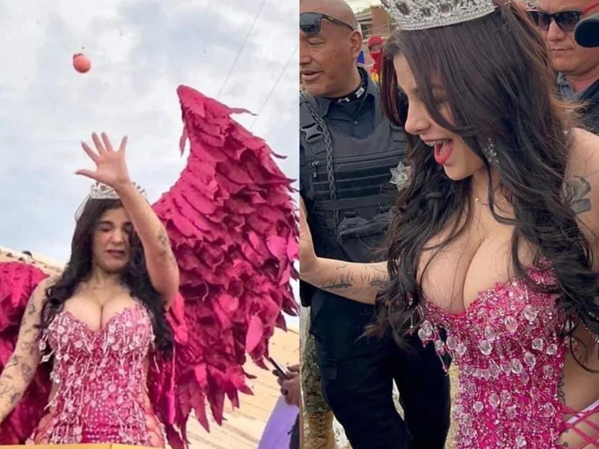 Karely Ruiz fue recibida a “huevazos” en Carnaval de Guaymas; la Marina y  Policías Municipales tuvieron que intervenir - Infobae