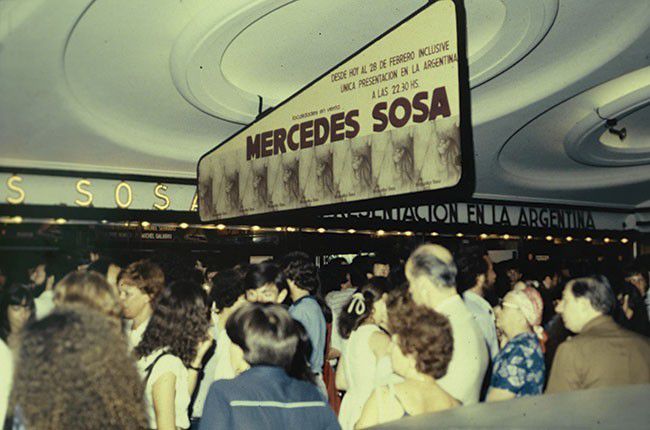 El regreso de Mercedes Sosa en 1982. (Gentileza Fundación Mercedes Sosa)