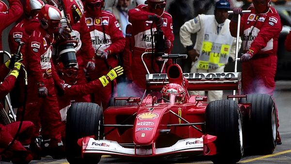 El vehículo con el que Schumacher ganó el título en 2001 (Getty)