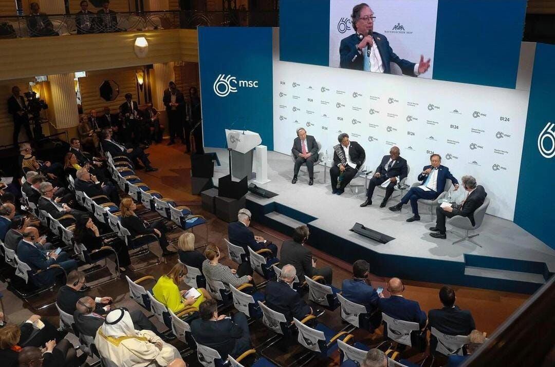 Gustavo Petro dio un fuerte discurso ante los asistentes de la Conferencia Mundial de Seguridad