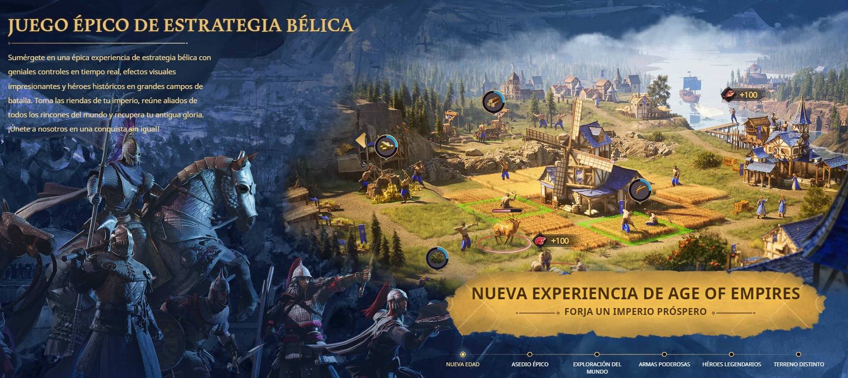 La versión móvil del juego de estrategias promete una nueva experiencia pero con la misma esencia que caracteriza a toda la saga. (Foto: Tomado del sitio oficial de Age of Empires)