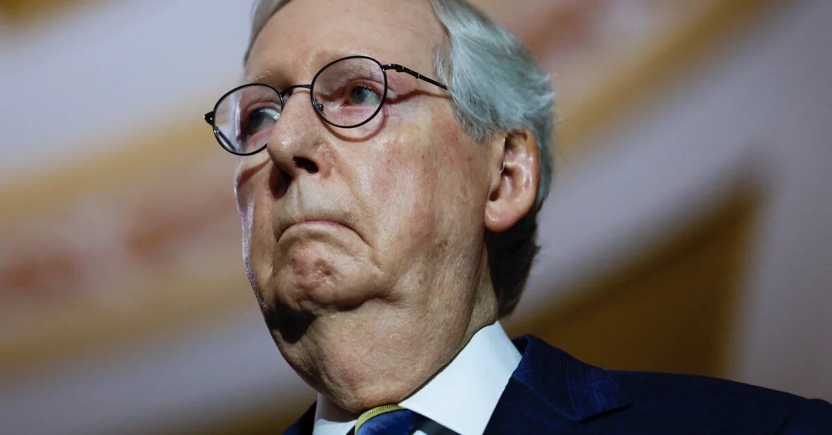 Republican Senator Mitch McConnell was hospitalized after falling