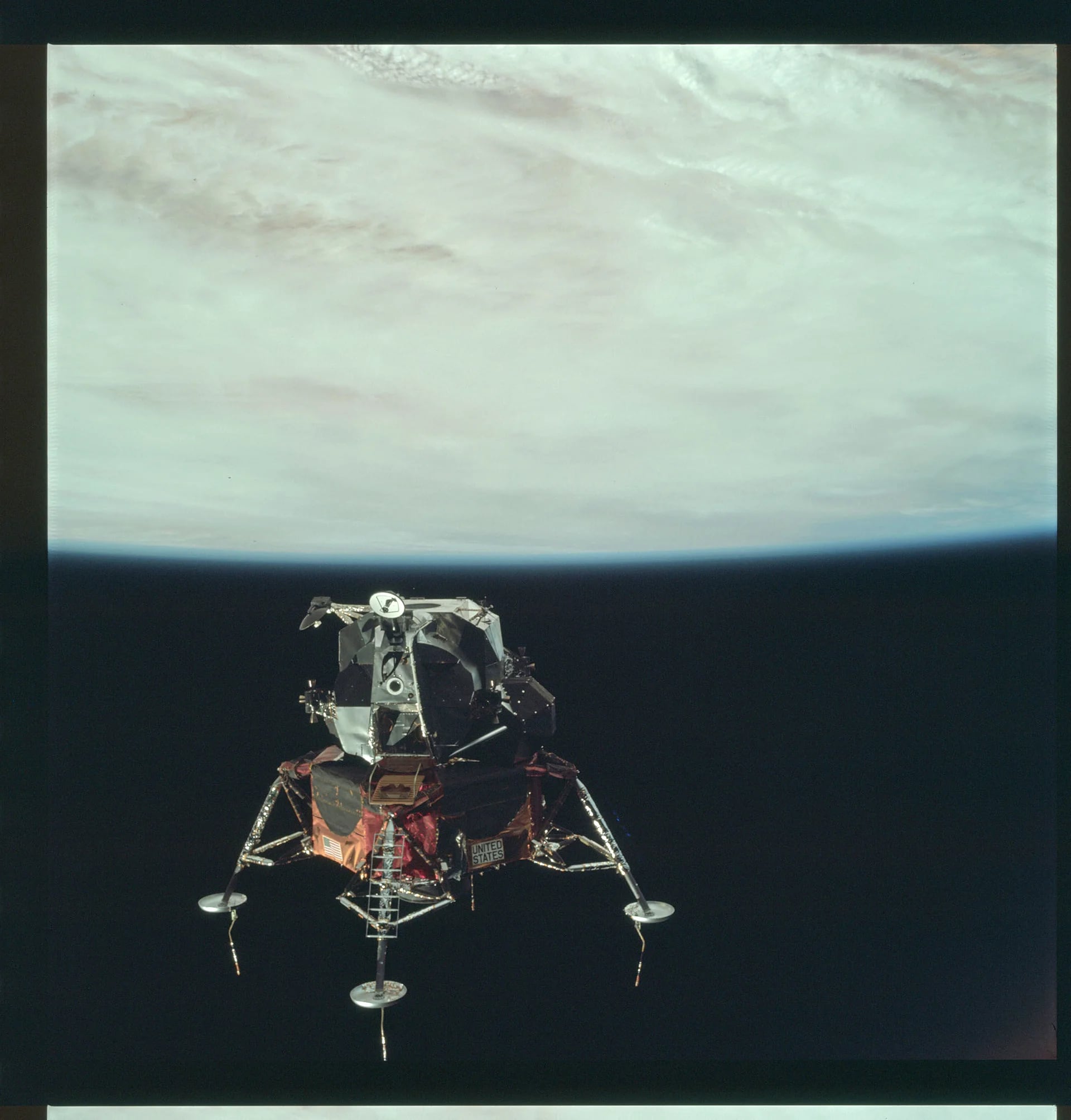 El módulo lunar del Apolo 9 (LM), “Spider”, en el quinto día de la misión Apolo 9, el 7 de marzo de, 1969 (Reuters)