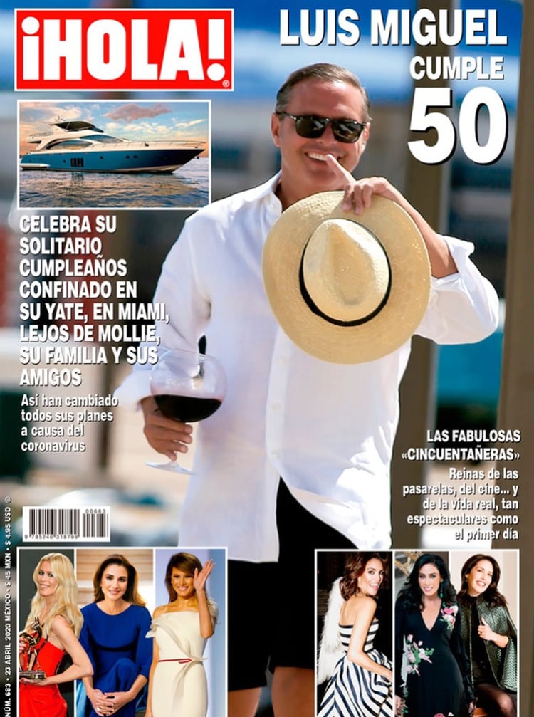 La portada de la revista Hola sobre los 50 años de Luis Miguel