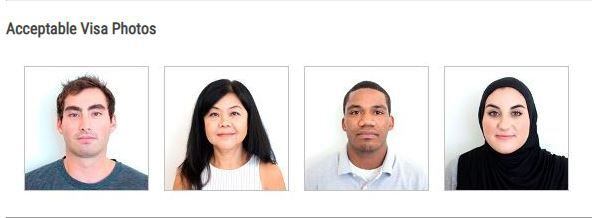 Fotografías correctas para la visa norteamericana.(Foto:Captura)