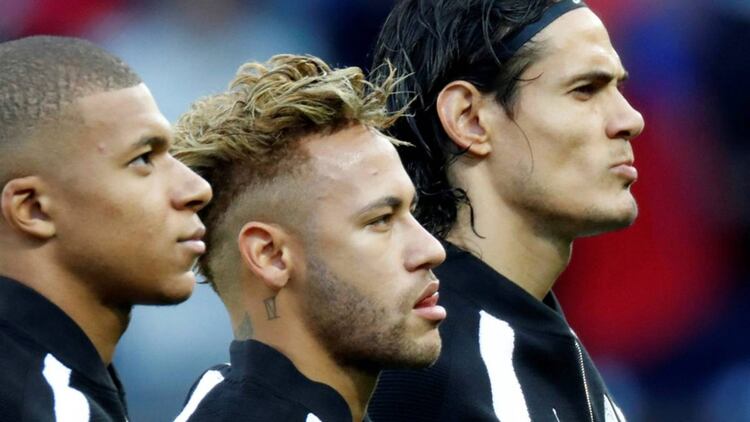 Mbappé, Neymar y Cavani, una de las delanteras más temidas de la Champions League (Reuters)