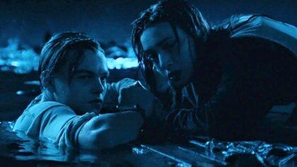 Leo Di Caprio en una de las escenas más emotivas de Titanic (Foto: archivo)
