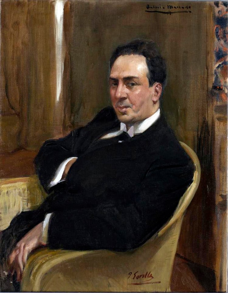 Antonio Machado, por Joaquín Sorolla