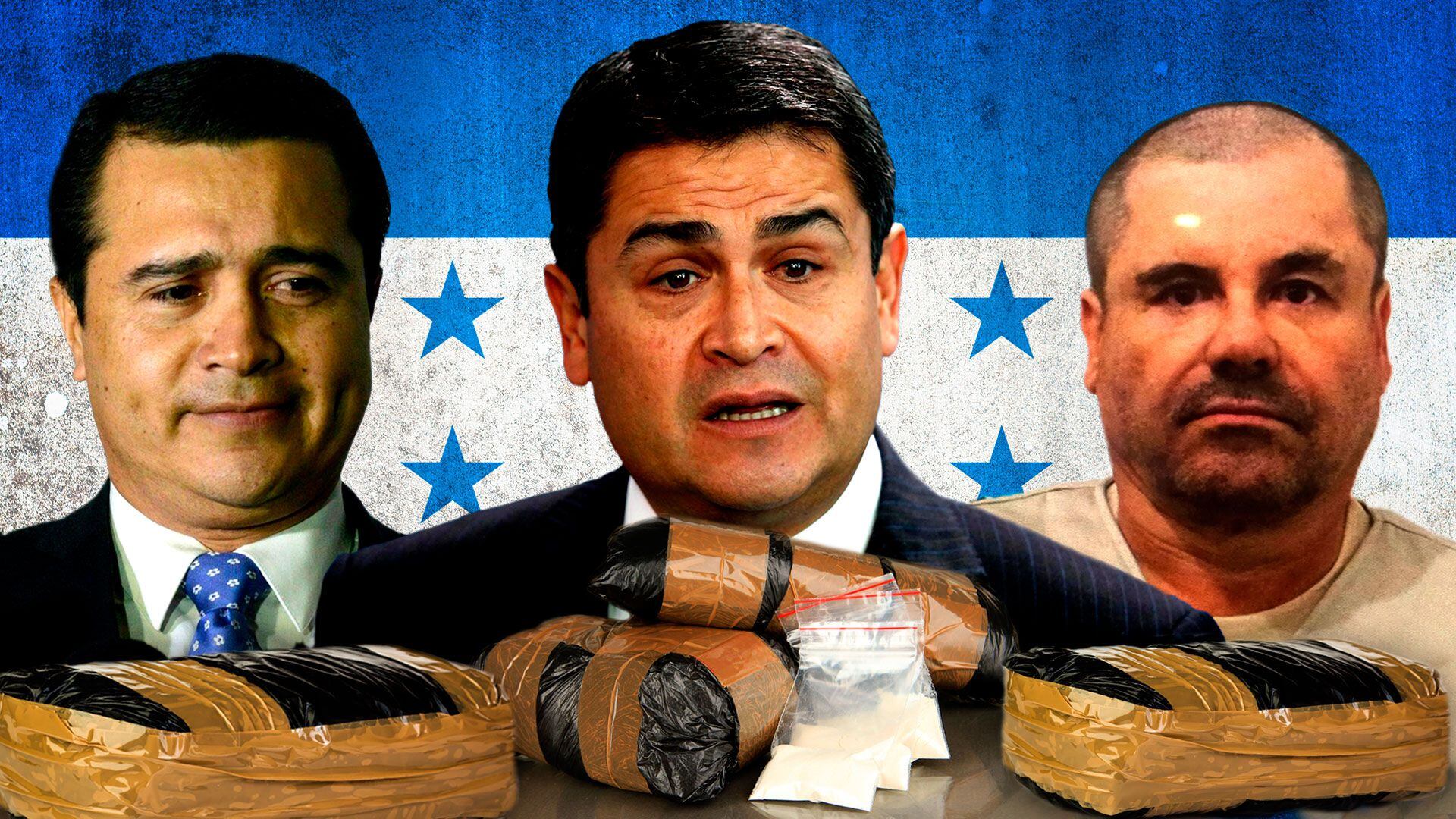 Juan Antonio "Tony" Hernández (izquierda), hermano del presidente, fue condenado en Estados Unidos por narcotráfico. Según documentos judiciales estadounidenses, los Hernández recibieron sobornos de Joaquín "El Chapo" Guzmán Loera, líder del Carte del Sinaloa.