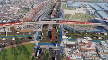 Junto con la Troncal de la avenida carrera 68 y el Corredor Verde de la Séptima, esta Troncal alimentará con pasajeros al Metro de Bogotá. Render IDU