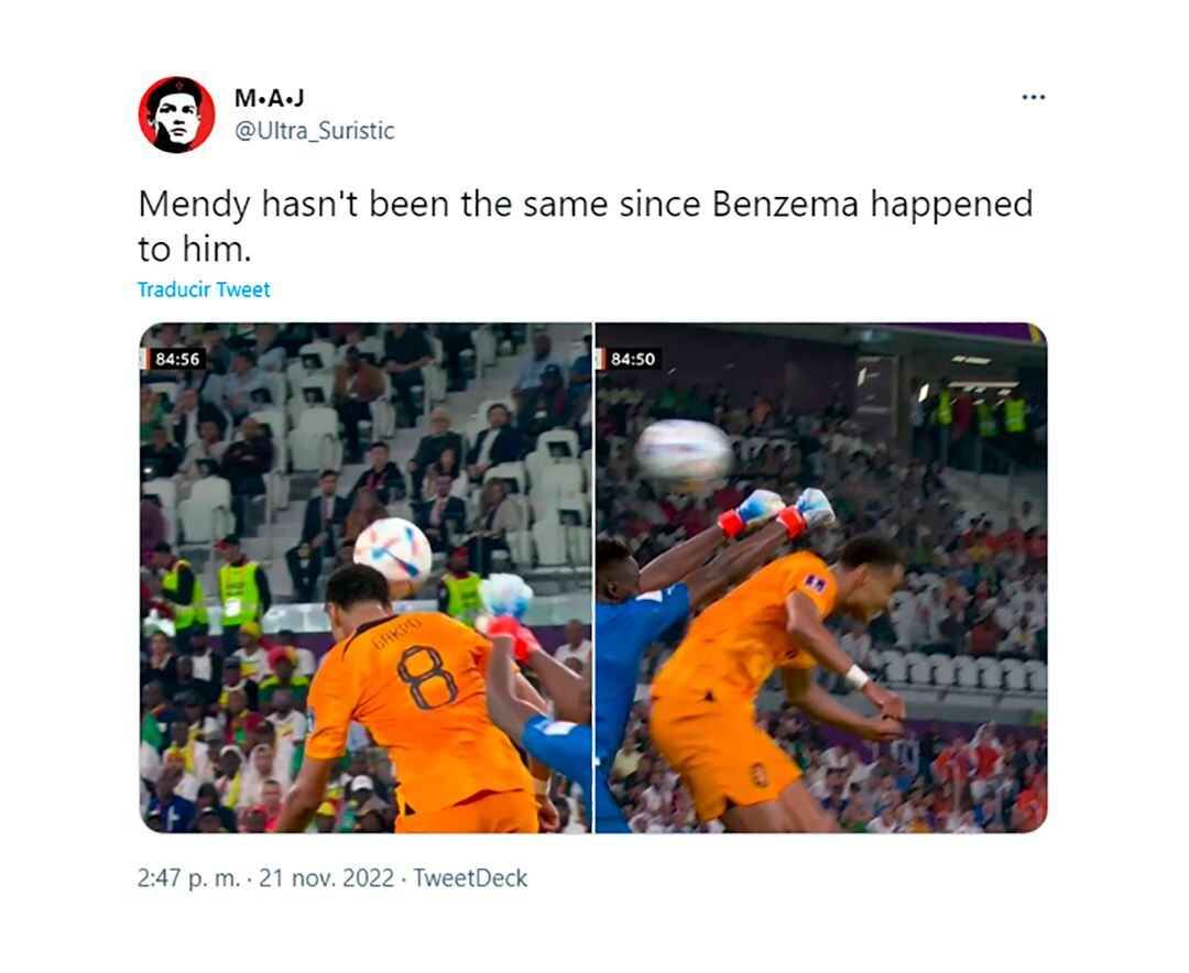 memes de los errores de Mendy el arquero de Senegal