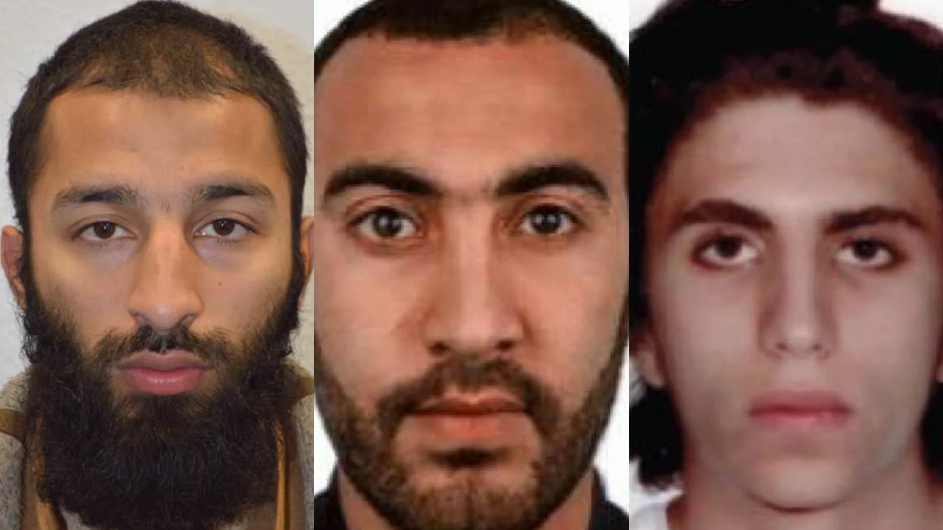 Khuram Butt, Rachid Radouane y Youssef Zaghba, los tres terroristas identificados por el atentado en Londres