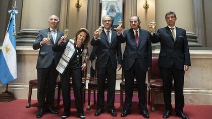 Los jueces de la Corte Suprema que dictaron el fallo de los traslados