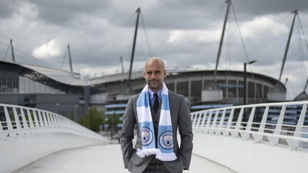 Pep Guardiola llegó al Manchester City en 2016 (AFP)